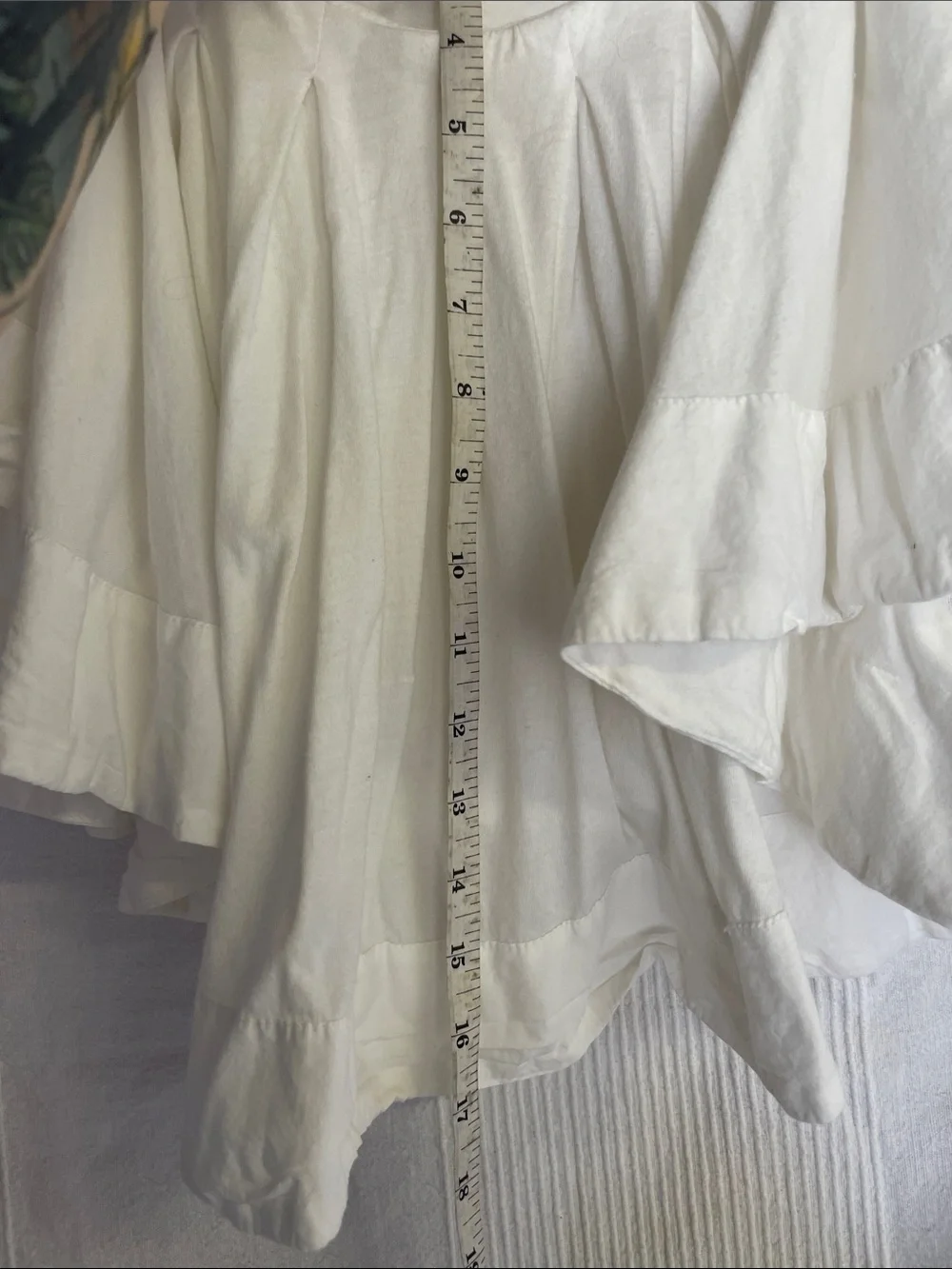 Maeve Anthropologie White Flowy Crop Top - Picture 7 of 7